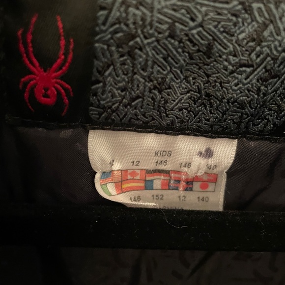 Spyder Kids Black and Green Ski  Jacket Size 12 - Picture 9 of 12